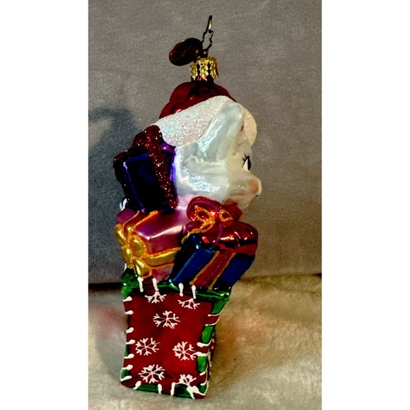 Old World Christmas Glass Ornament Girl Kitten In Gift Bag - Picture 5 of 8